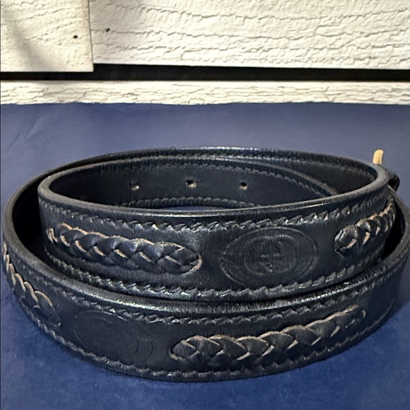 Gucci Black Braided Leather Belt main image 4